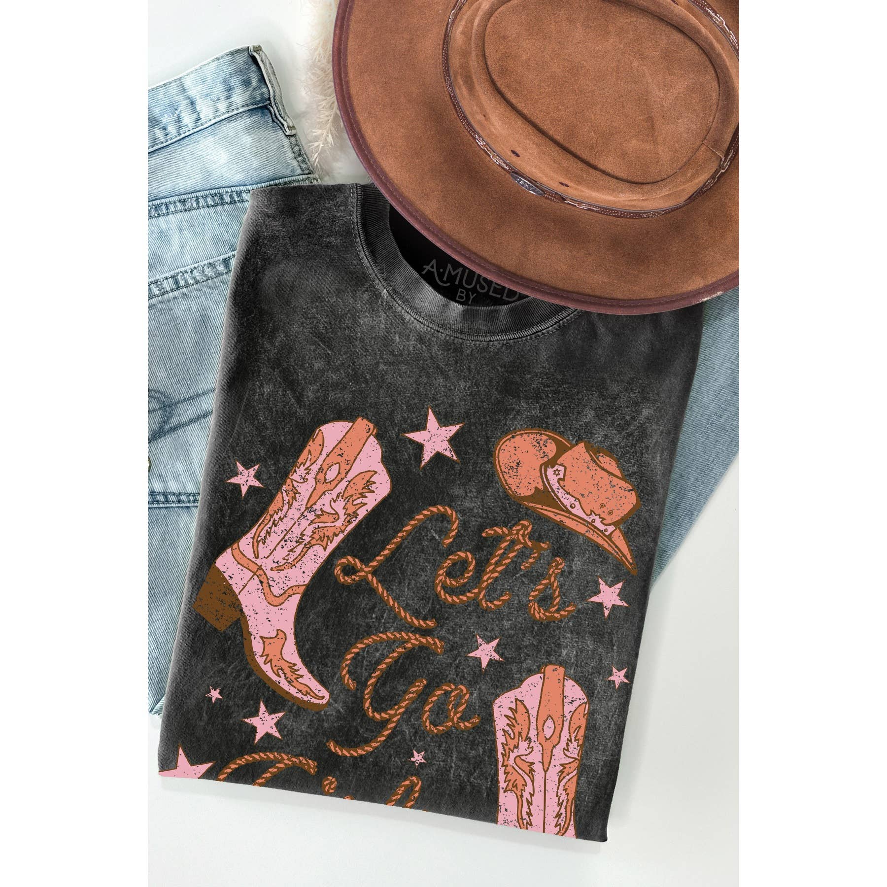 Rodeo Cowboy Mineral Wash - Adult & Kids T-Shirts, Sweatshirts & Hoodies apparel design preview 1
