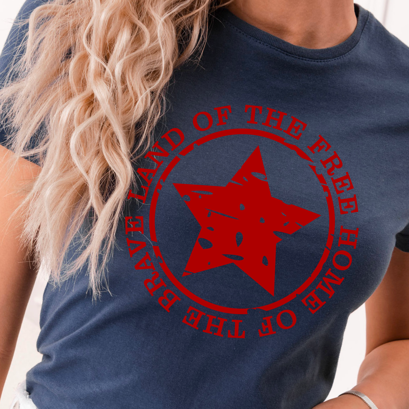 Land of the Free 4th July Graphic - Adult & Kids T-Shirts, Sweatshirts & Hoodies apparel design preview 1