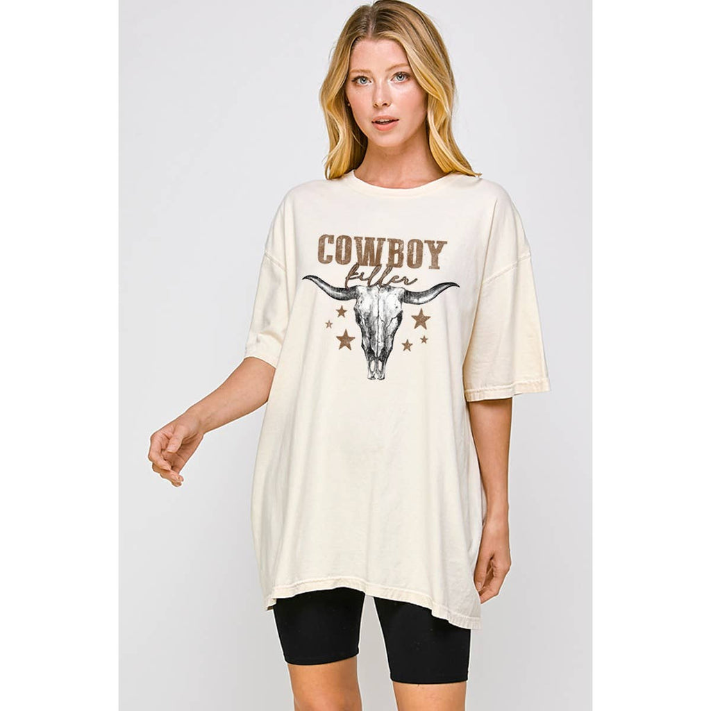 Cowboy Killer Graphic Oversized - Adult & Kids T-Shirts, Sweatshirts & Hoodies apparel design preview 1