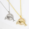 18K Gold White Dipped Dolphin Necklace - Adult & Kids T-Shirts, Sweatshirts & Hoodies apparel design preview 1