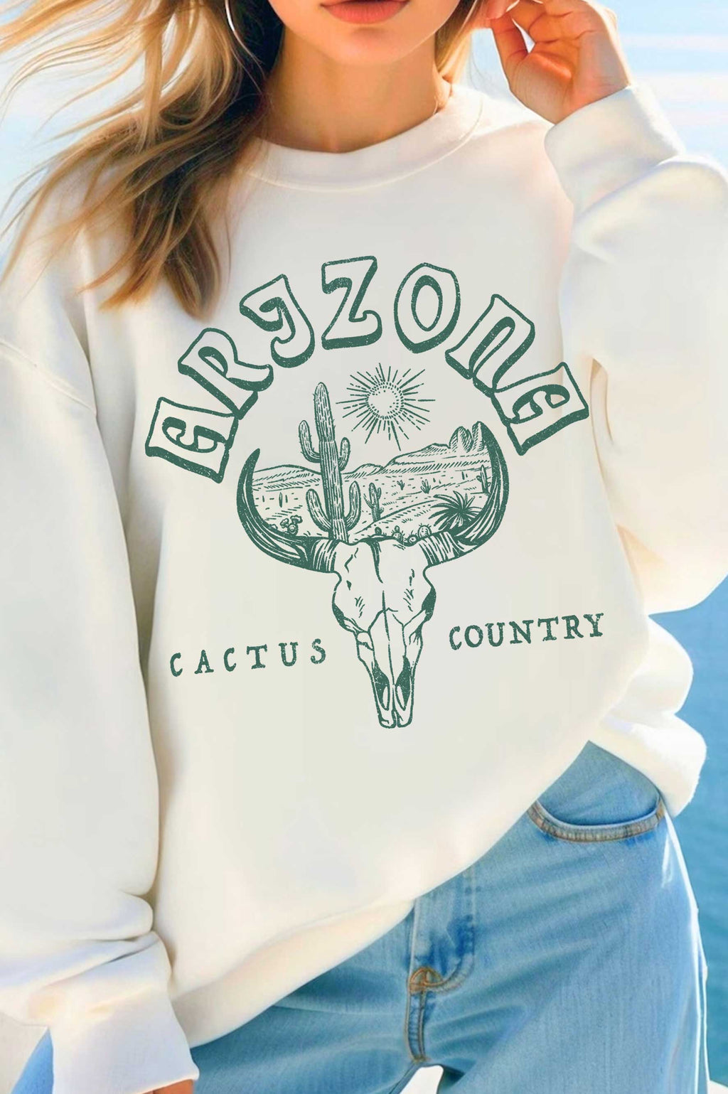 Arizona Cactus Country Graphic Brushed - Adult & Kids T-Shirts, Sweatshirts & Hoodies apparel design preview 1