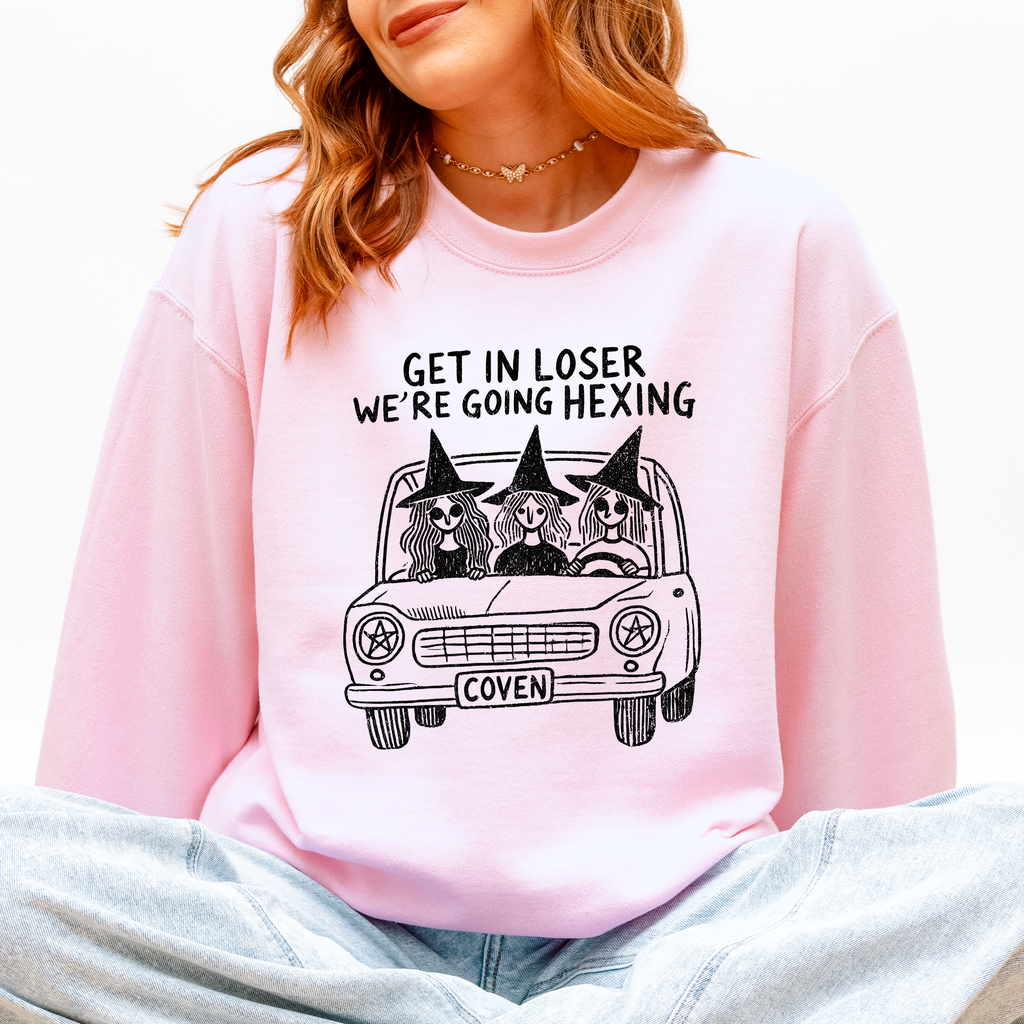 Get in Loser, We're Going Hexing Halloween, Coven - Adult & Kids T-Shirts, Sweatshirts & Hoodies apparel design preview 1