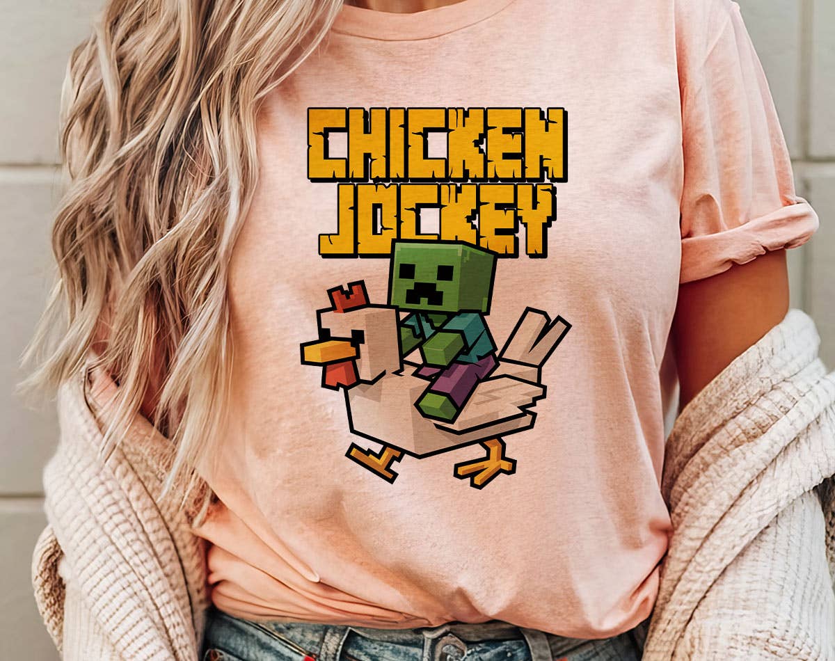 Chicken Jockey Funny Gaming - Adult & Kids T-Shirts, Sweatshirts & Hoodies apparel design preview 1