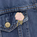 Hydrangea (Pink) Flower Enamel Pin Wedding Lapel - Adult & Kids T-Shirts, Sweatshirts & Hoodies apparel design preview 1
