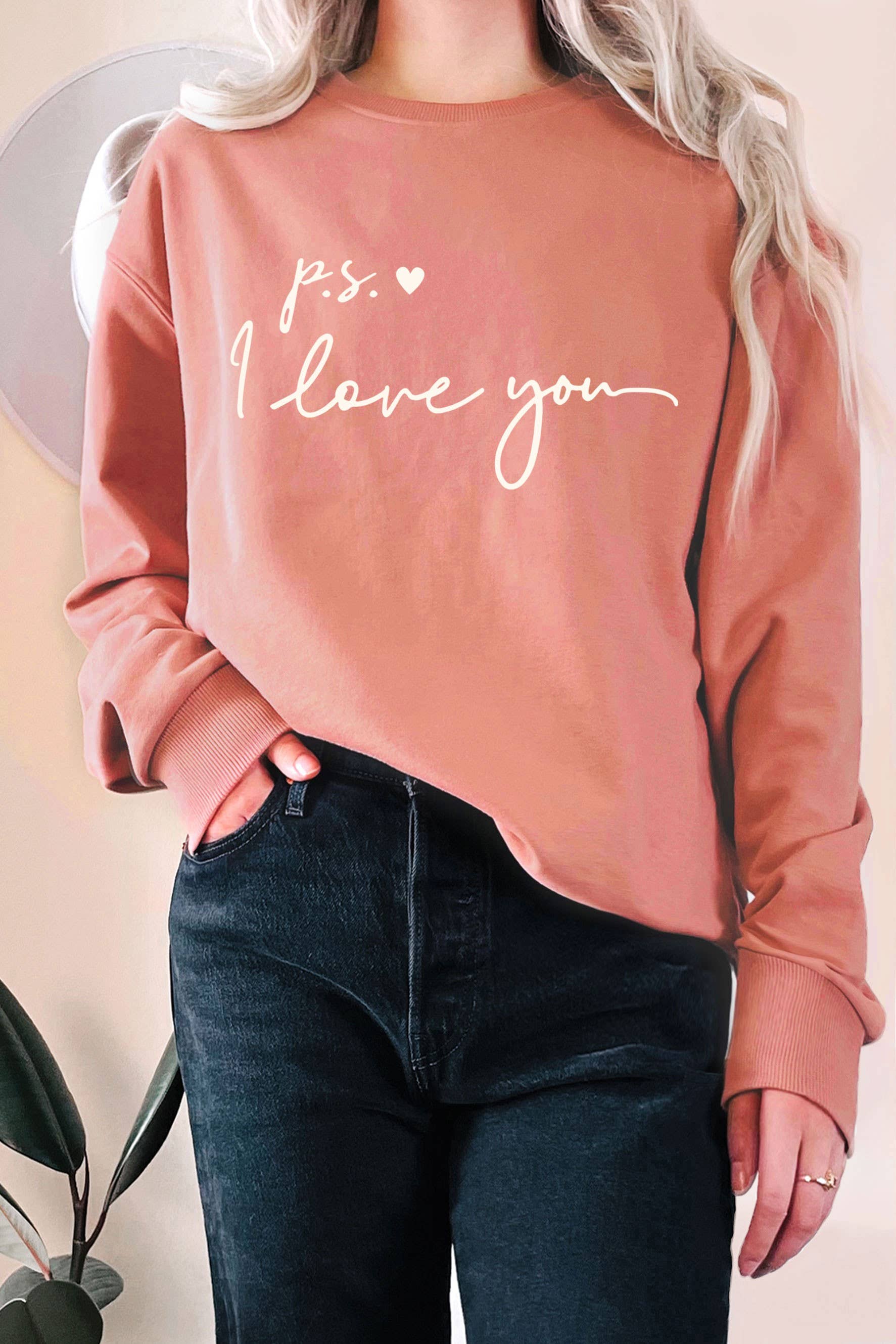 P.S I Love You Puff Graphic Terry - Adult & Kids T-Shirts, Sweatshirts & Hoodies apparel design preview 1