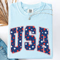 USA, Stars, Varsity America Patriotic Comfort Colors - Adult & Kids T-Shirts, Sweatshirts & Hoodies apparel design preview 1