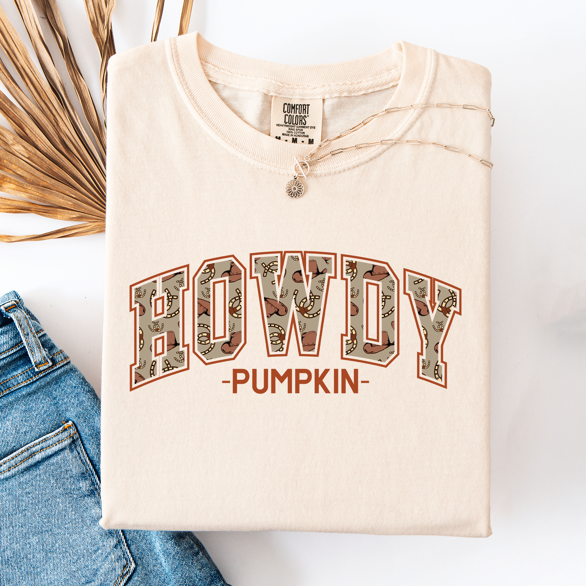 Howdy Pumpkin, Varsity, Collegiate, Fall, Autumn - Adult & Kids T-Shirts, Sweatshirts & Hoodies apparel design preview 1