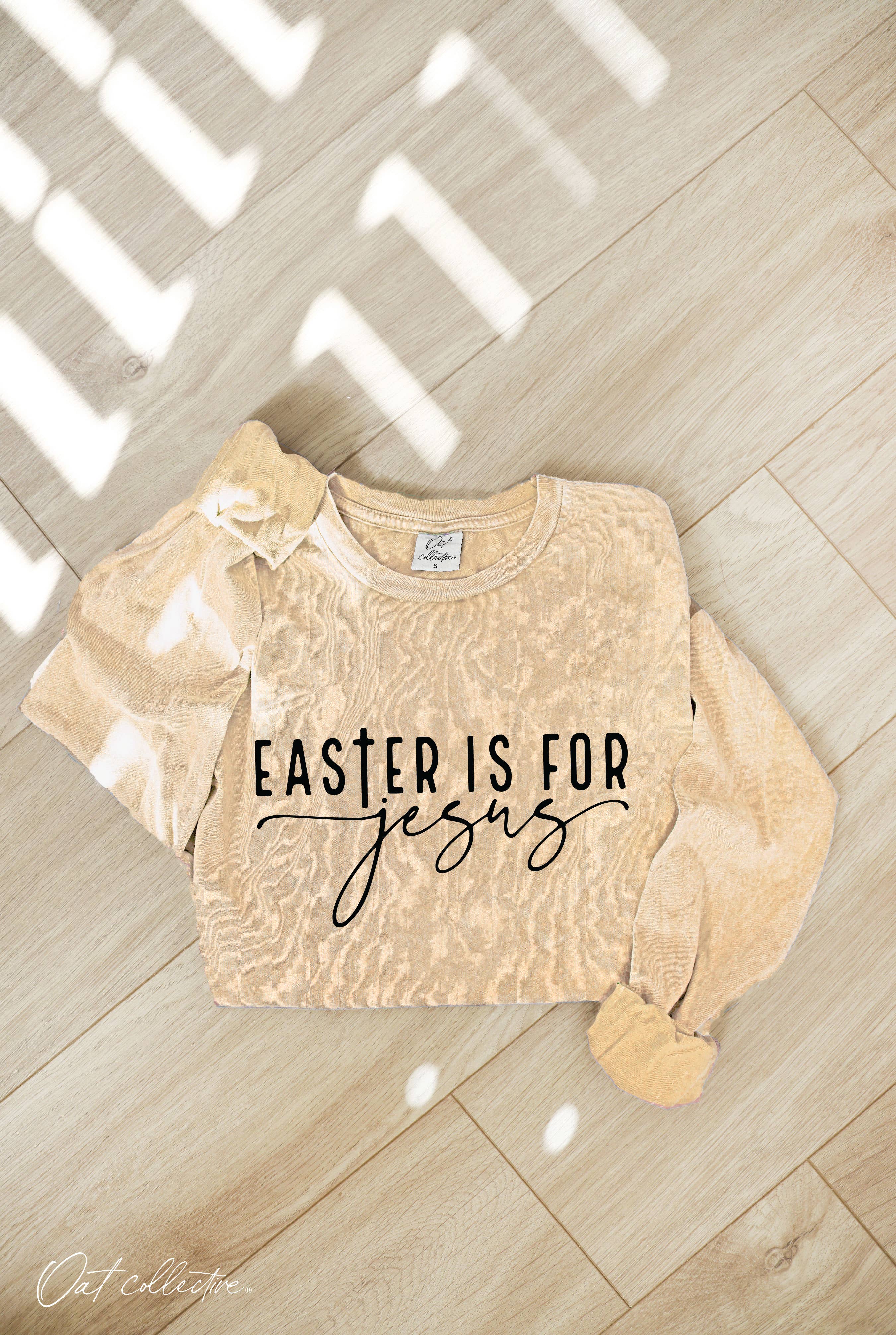 Easter Is For Jesus Mineral Washed Graphic - Adult & Kids T-Shirts, Sweatshirts & Hoodies apparel design preview 1