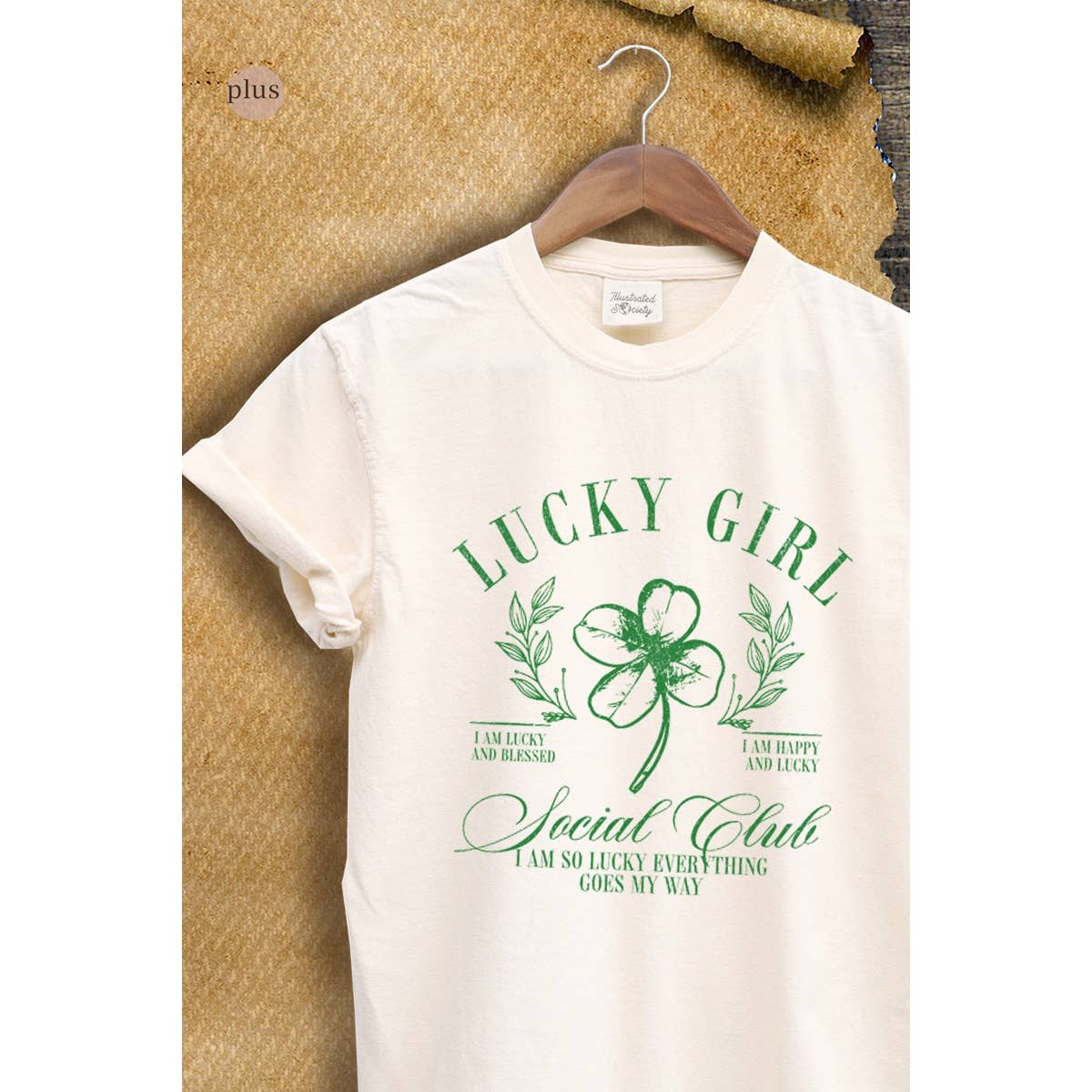 Lucky Girl St Patrics Day Vintage Graphic Plus - Adult & Kids T-Shirts, Sweatshirts & Hoodies apparel design preview 1
