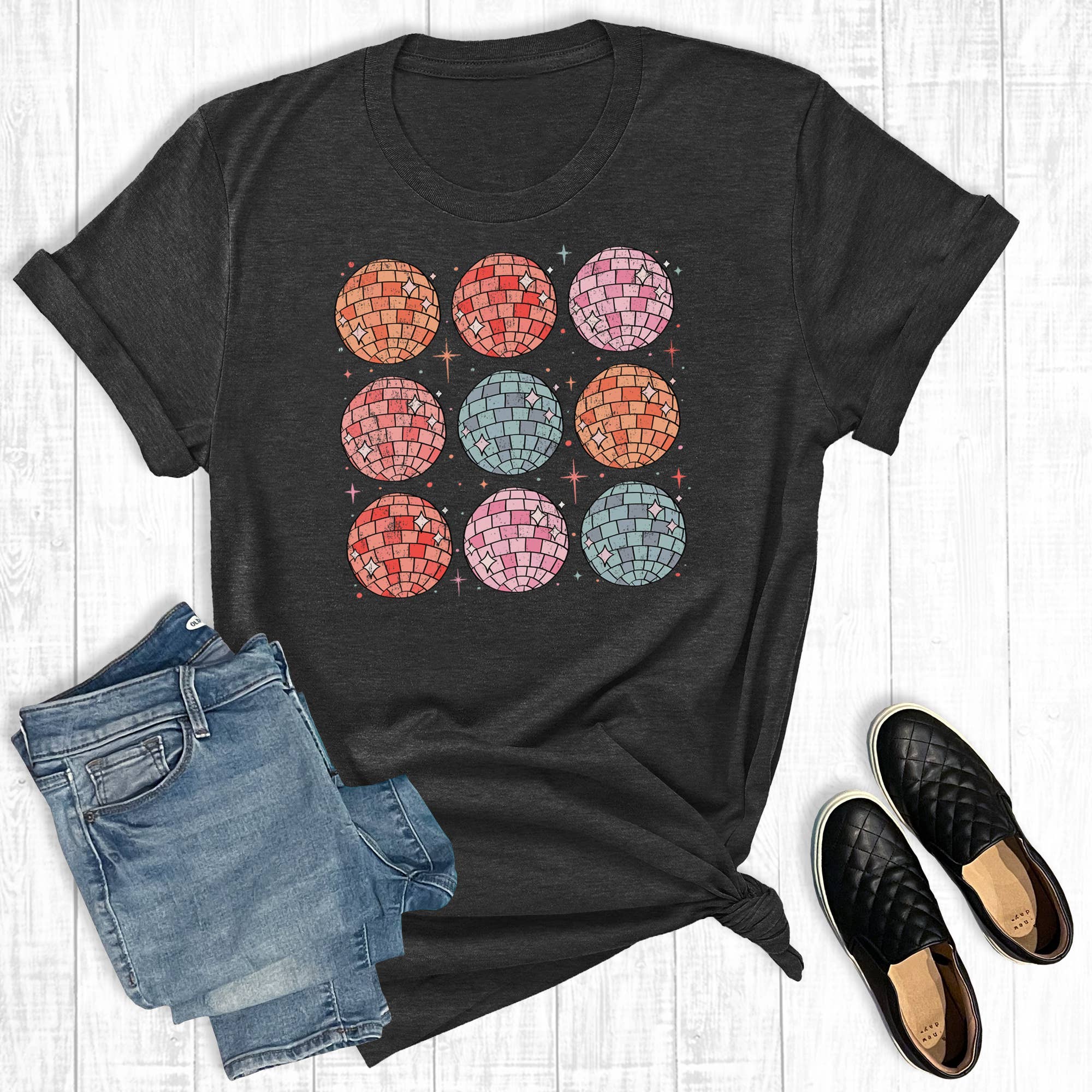 New Years 2024 Disco Balls Graphic - Adult & Kids T-Shirts, Sweatshirts & Hoodies apparel design preview 1