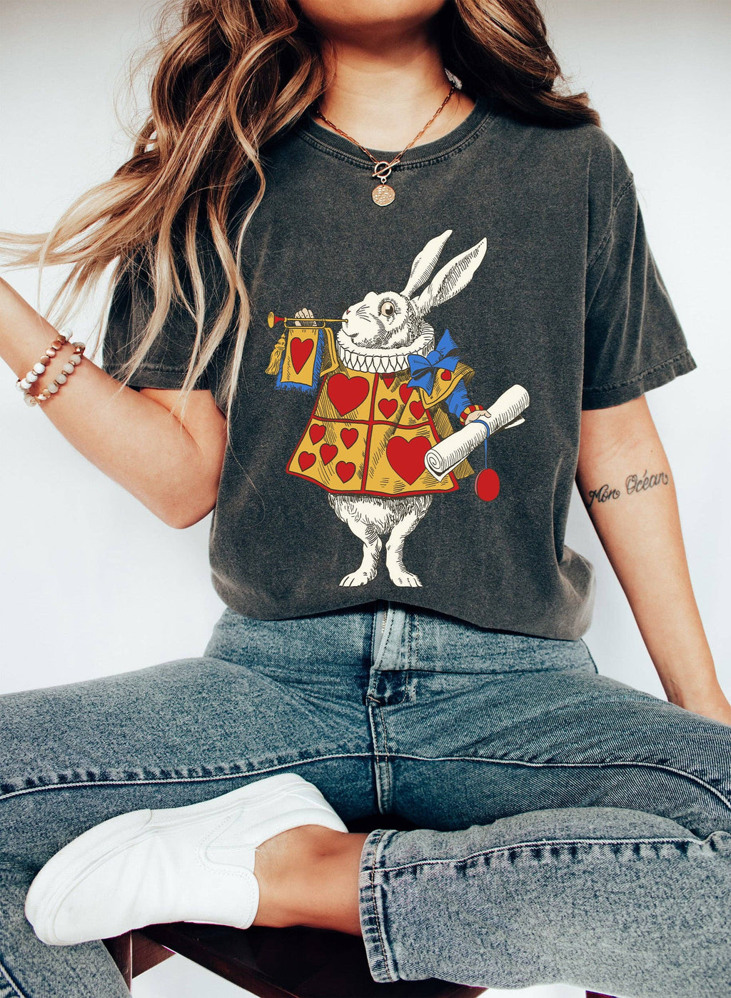White Rabbit Fictional Book Lover - Adult & Kids T-Shirts, Sweatshirts & Hoodies apparel design preview 1