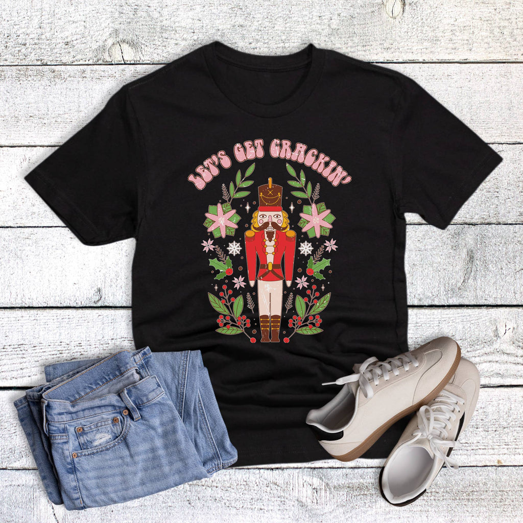 Christmas Holly Let's Get Crackin' Graphic - Adult & Kids T-Shirts, Sweatshirts & Hoodies apparel design preview 1