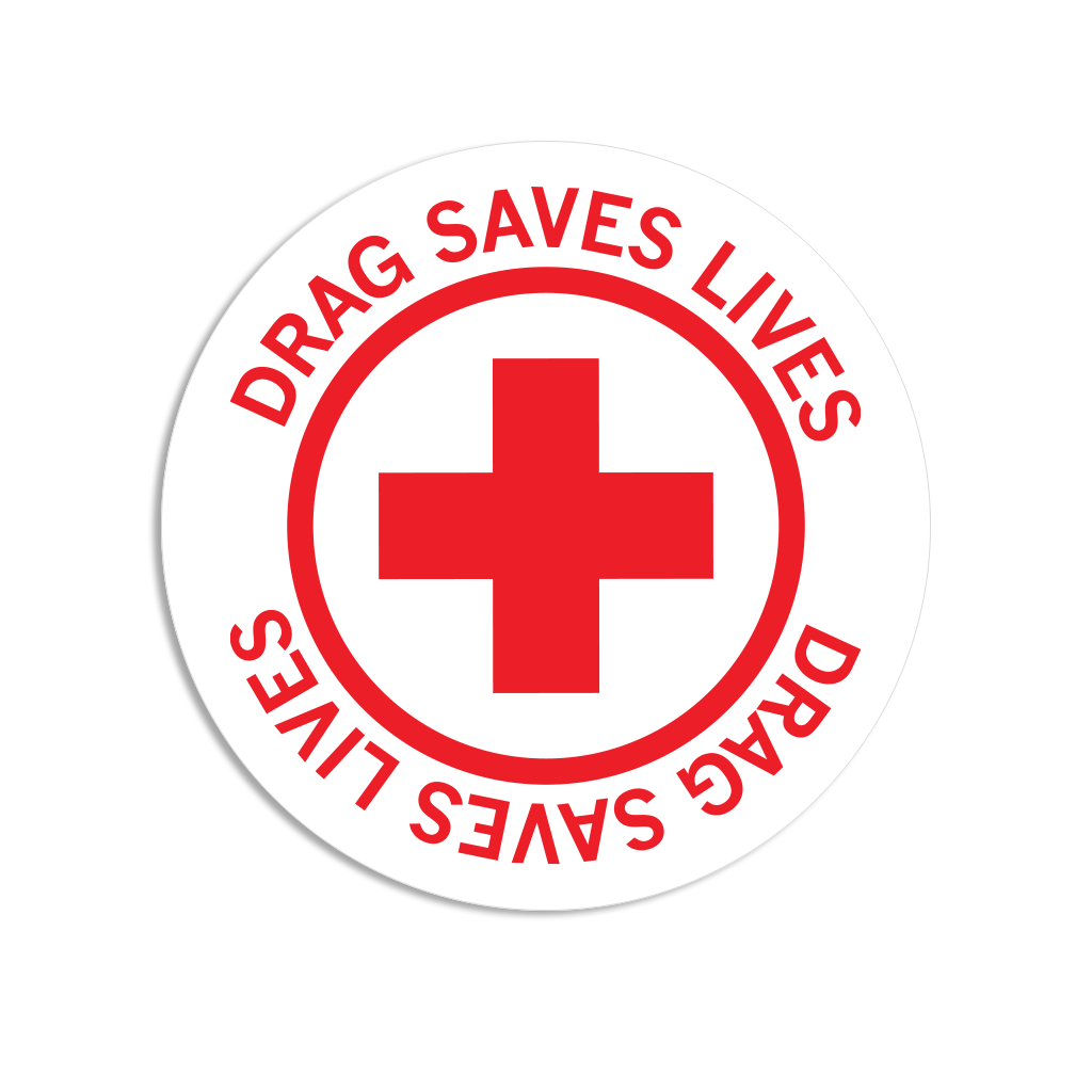 Drag Saves Lives Circle Sticker - Adult & Kids T-Shirts, Sweatshirts & Hoodies apparel design preview 1