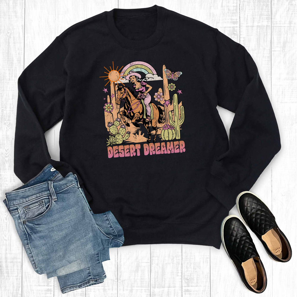 Western Retro Desert Dreamer Graphic - Adult & Kids T-Shirts, Sweatshirts & Hoodies apparel design preview 1