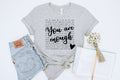 You Are Enough Words Collage Grey Faith Based Graphic - Adult & Kids T-Shirts, Sweatshirts & Hoodies apparel design preview 1