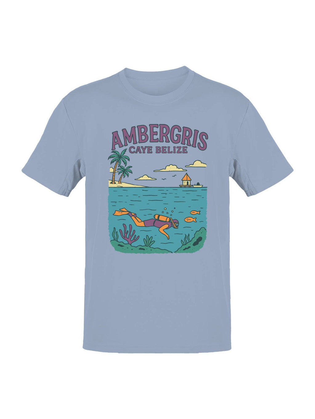 Ambergris Caye Belize Dive Adventure Men's - Adult & Kids T-Shirts, Sweatshirts & Hoodies apparel design preview 1