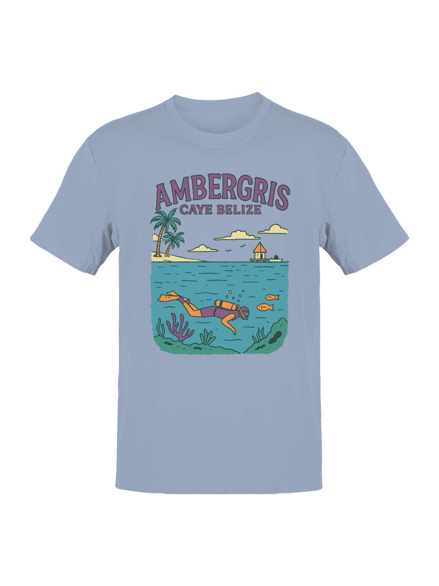 Ambergris Caye Belize Dive Adventure Men's - Adult & Kids T-Shirts, Sweatshirts & Hoodies apparel design preview 1