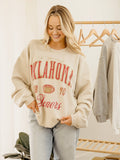 Ou Oklahoma Sooners Wave Arch Sand Thrifted - Adult & Kids T-Shirts, Sweatshirts & Hoodies apparel design preview 1