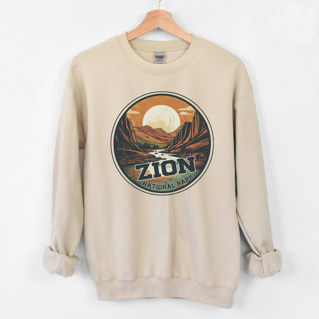 Zion Sand Crewneck National Park Sizes S-2XL - Adult & Kids T-Shirts, Sweatshirts & Hoodies apparel design preview 1
