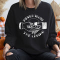 Never Trust the Living Halloween - Adult & Kids T-Shirts, Sweatshirts & Hoodies apparel design preview 1