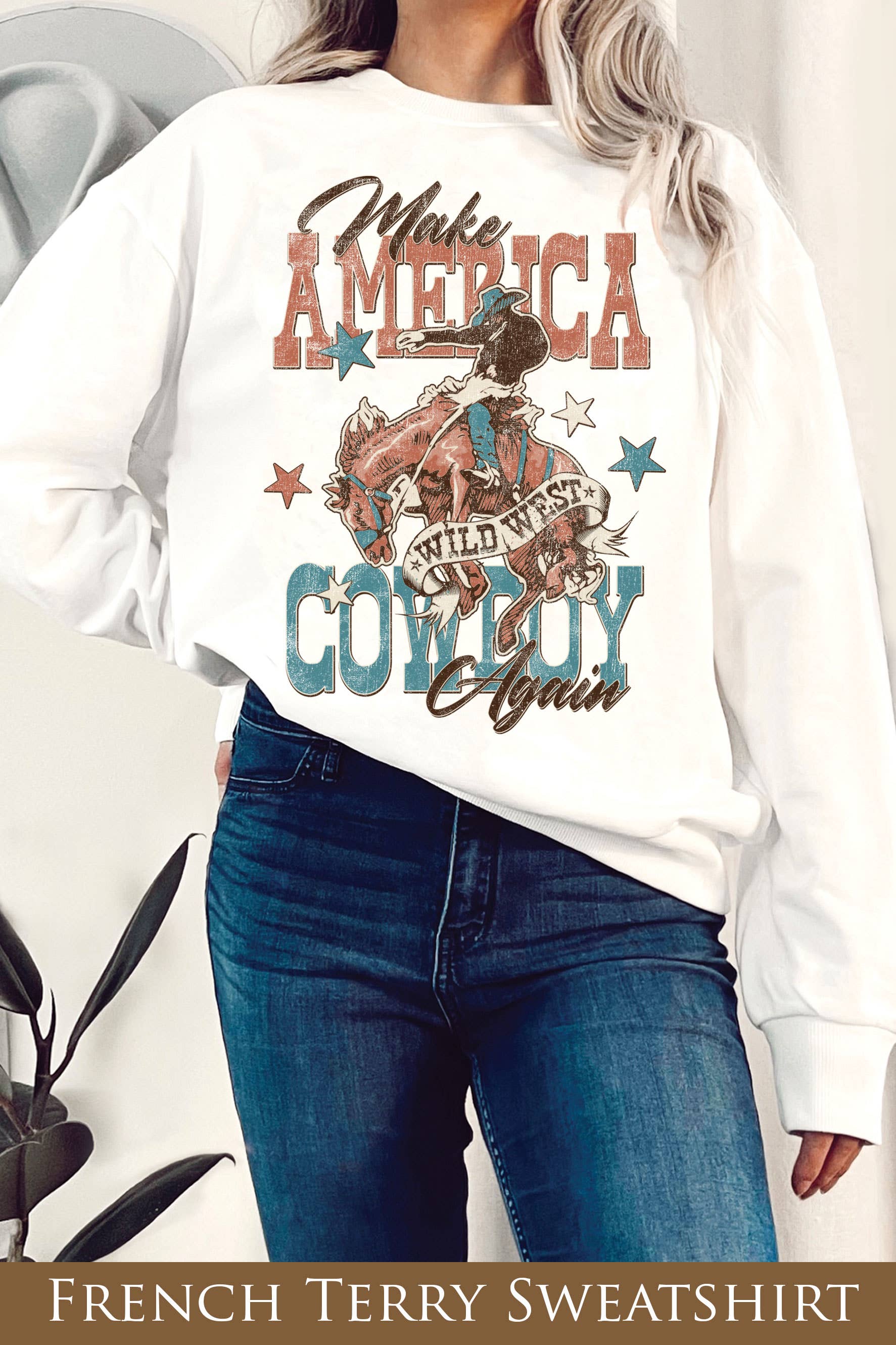 Make America Cowboy Again Graphix Terry - Adult & Kids T-Shirts, Sweatshirts & Hoodies apparel design preview 1