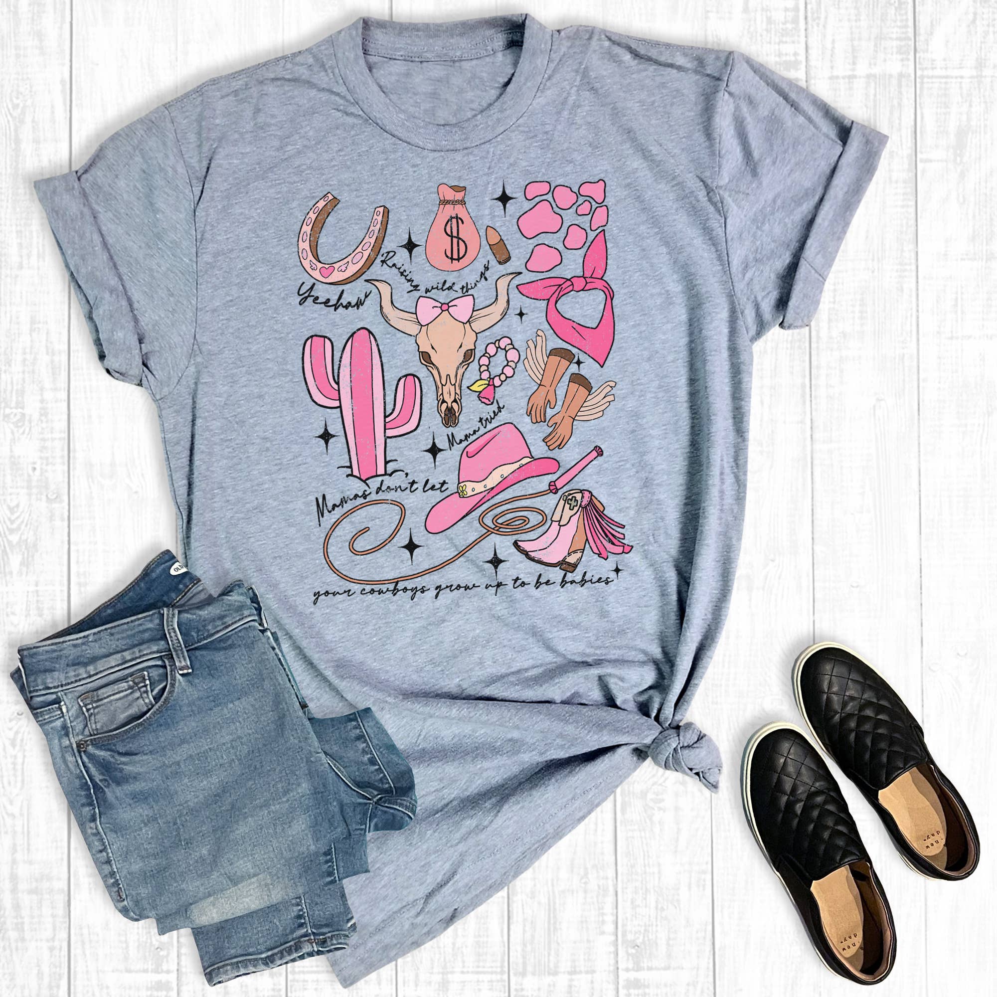 Western Cowgirl Stay Wild Graphic - Adult & Kids T-Shirts, Sweatshirts & Hoodies apparel design preview 1