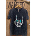 Skull Rock and Roll Hand Mineral Wash Vintage Graphic - Adult & Kids T-Shirts, Sweatshirts & Hoodies apparel design preview 1
