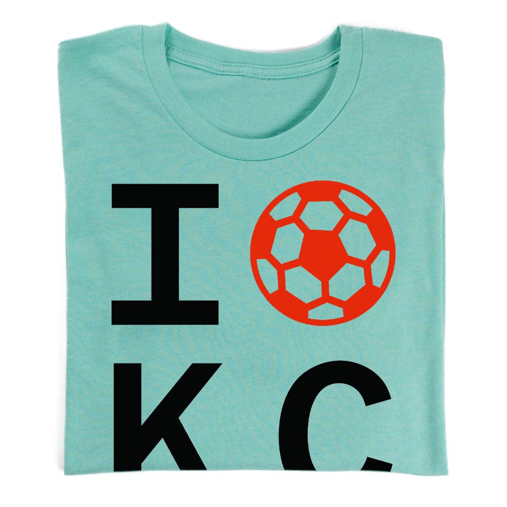 I Soccer Ball Kc - Adult & Kids T-Shirts, Sweatshirts & Hoodies apparel design preview 1