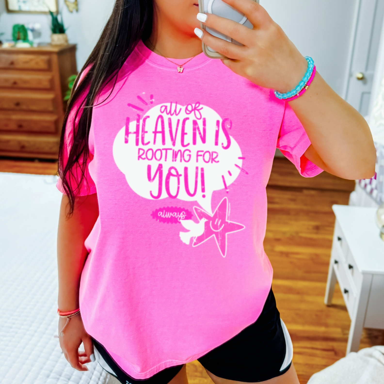 Heaven Is Rooting For You Christian Graphic - Adult & Kids T-Shirts, Sweatshirts & Hoodies apparel design preview 1