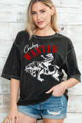 Women Cowboy Graphic Print Oversize Mineral Top - Adult & Kids T-Shirts, Sweatshirts & Hoodies apparel design preview 1