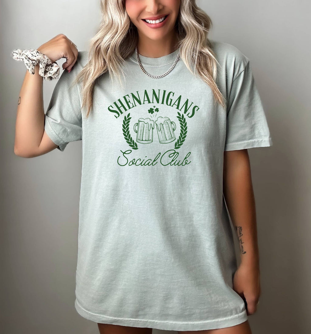 Shenanigans Social Club, St. Patricks Day, Graphic - Adult & Kids T-Shirts, Sweatshirts & Hoodies apparel design preview 1