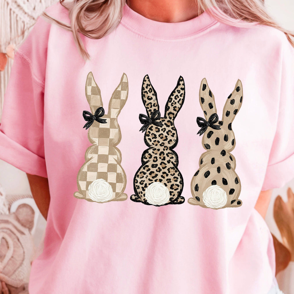 Easter Rabbit Trio Graphic Gildan - Adult & Kids T-Shirts, Sweatshirts & Hoodies apparel design preview 1