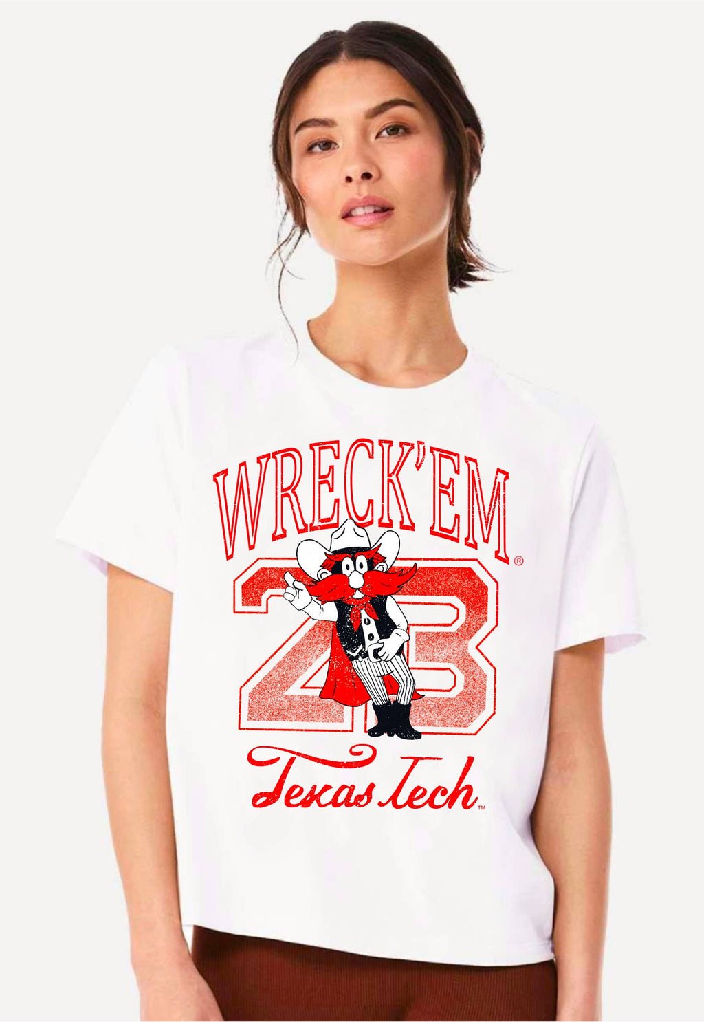 Texas Tech Red Raiders Club Mascot White Ellie - Adult & Kids T-Shirts, Sweatshirts & Hoodies apparel design preview 1