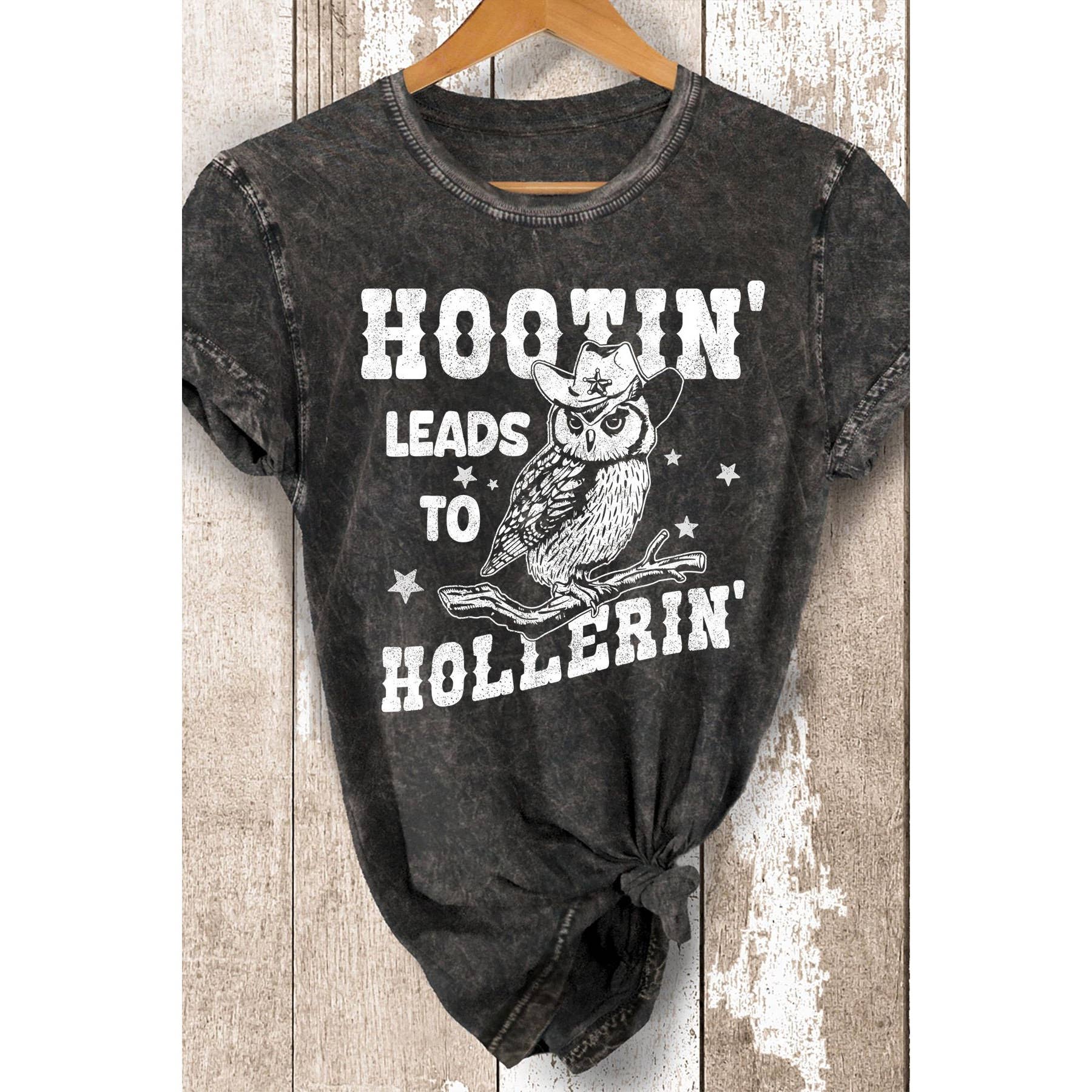 Hootin Leads To Hollerin Mineral Wash T - Adult & Kids T-Shirts, Sweatshirts & Hoodies apparel design preview 1