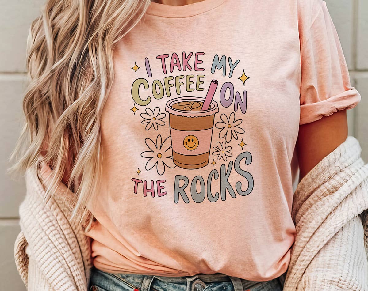 I Take My Coffee On the Rocks Cute Iced - Adult & Kids T-Shirts, Sweatshirts & Hoodies apparel design preview 1