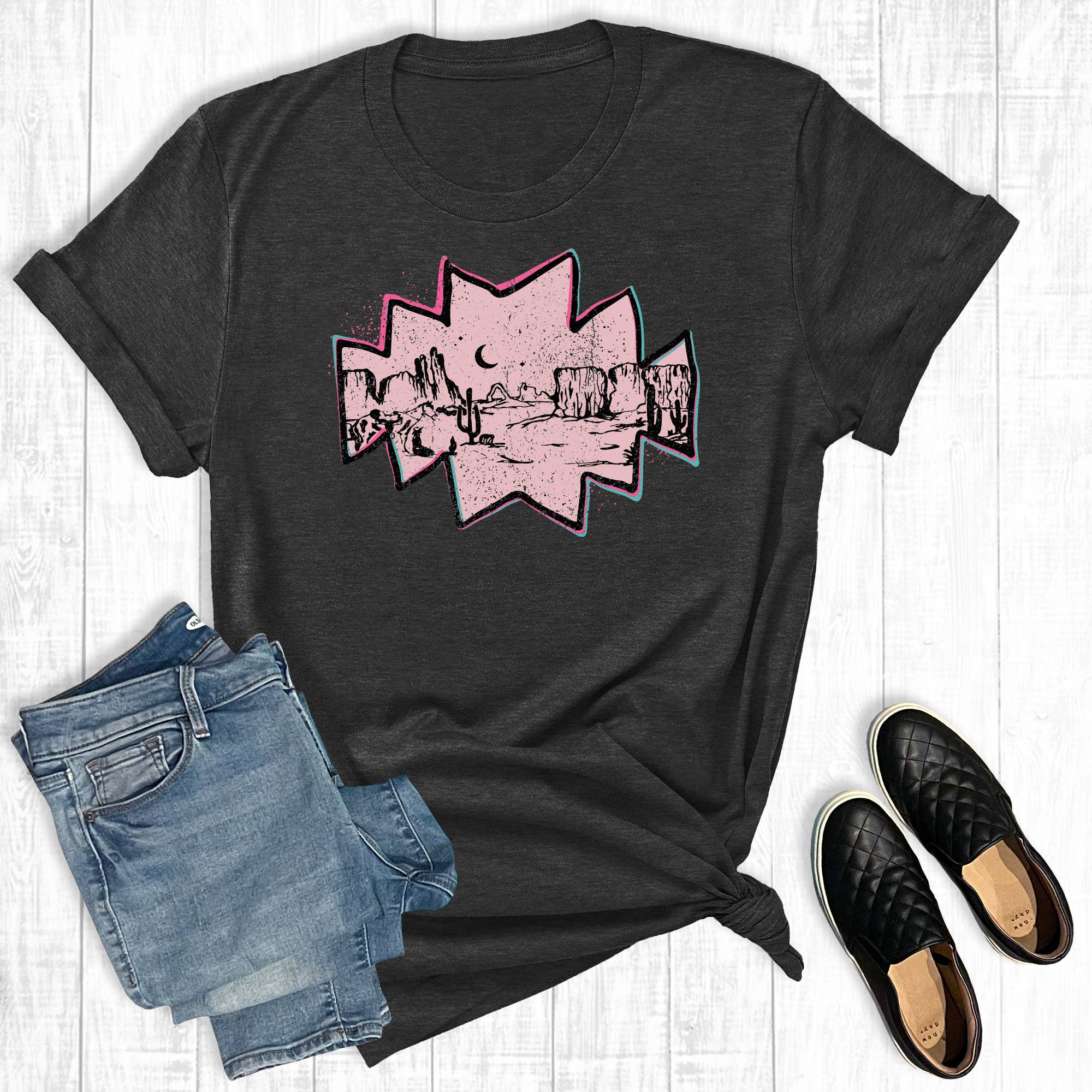 Western Aztec Desert Nights Graphic - Adult & Kids T-Shirts, Sweatshirts & Hoodies apparel design preview 1
