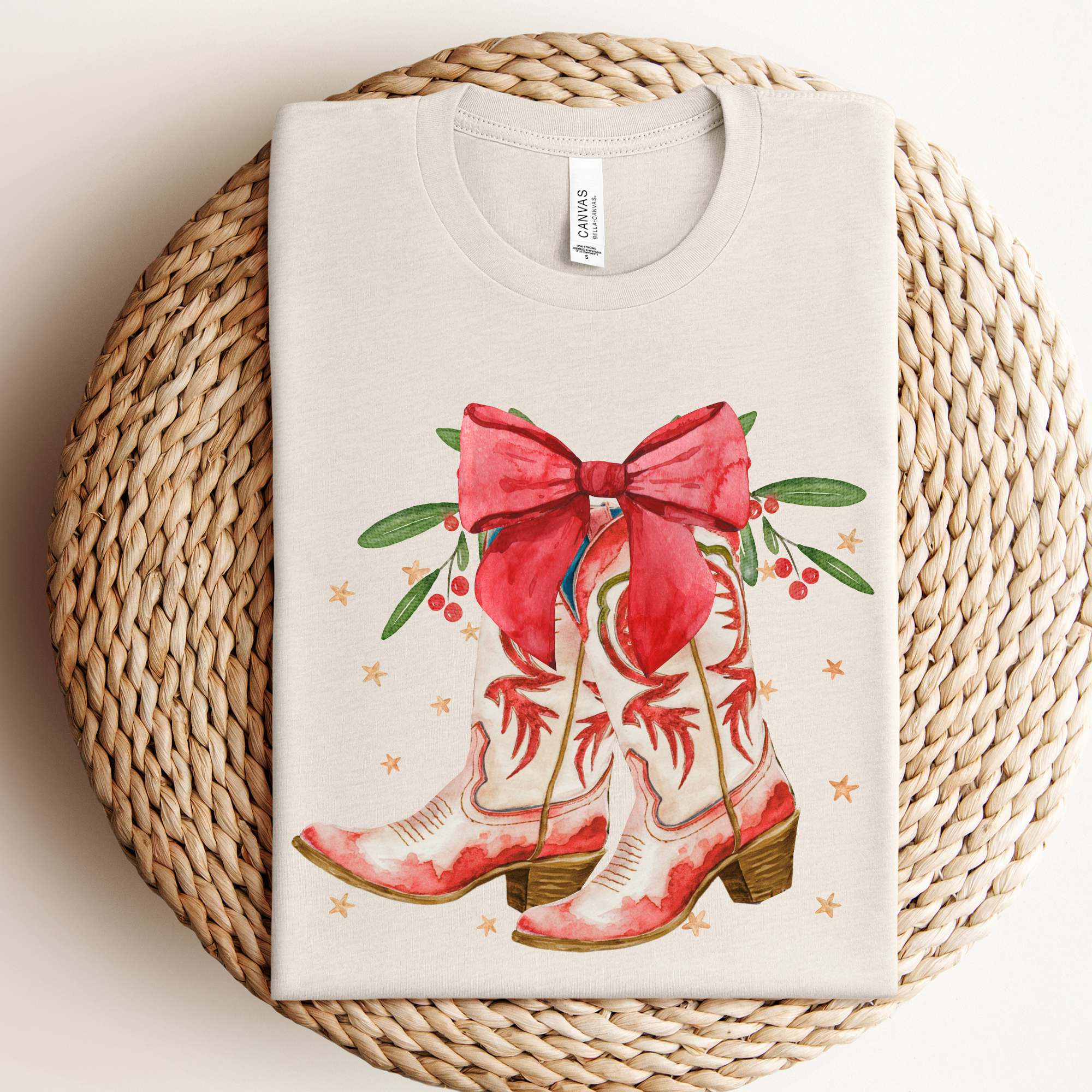 Western Boots Coquette Graphic /Crew - Adult & Kids T-Shirts, Sweatshirts & Hoodies apparel design preview 1