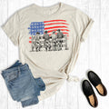 July 4th American Flag Cowboys Graphic - Adult & Kids T-Shirts, Sweatshirts & Hoodies apparel design preview 1