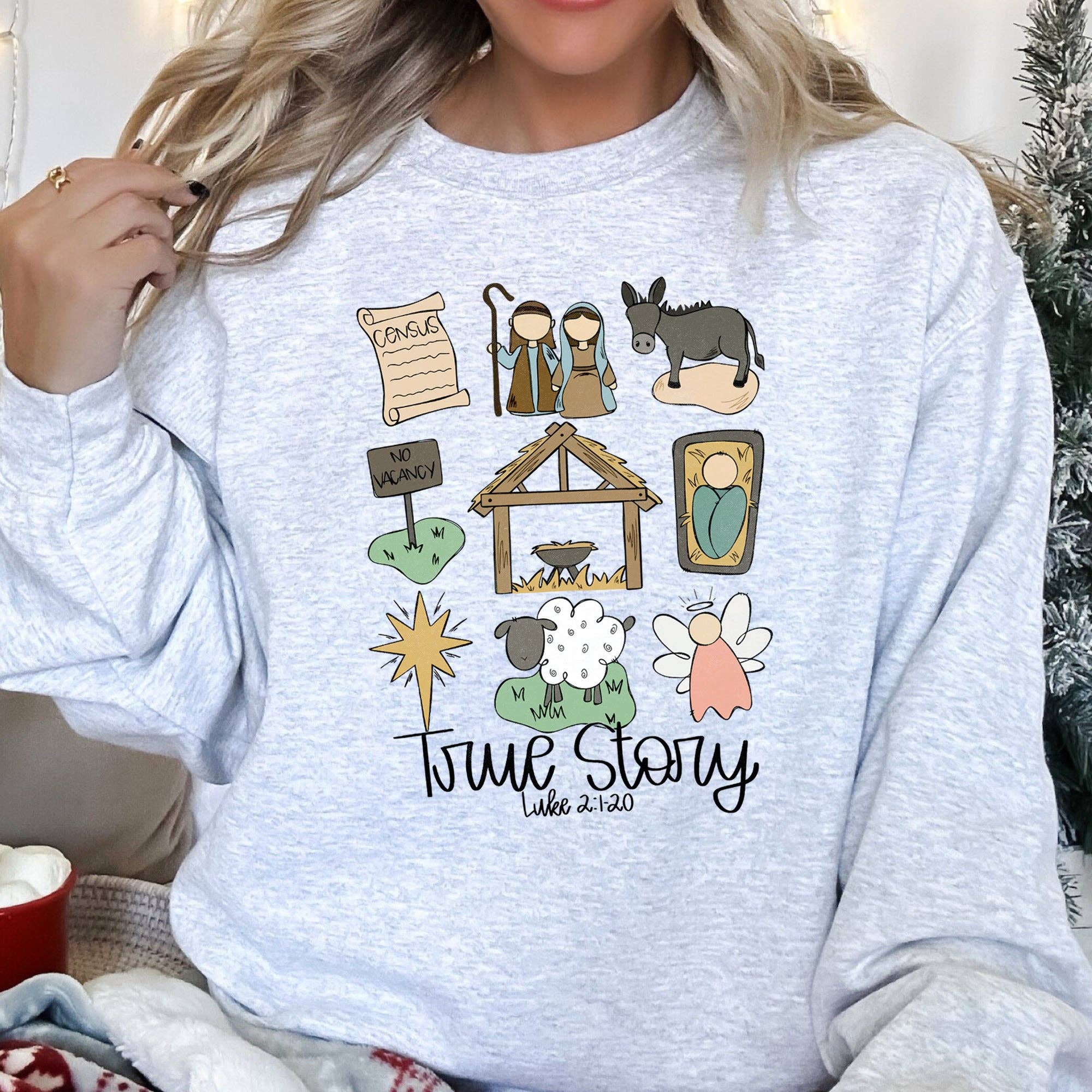Jesus, True Story Christmas - Adult & Kids T-Shirts, Sweatshirts & Hoodies apparel design preview 1