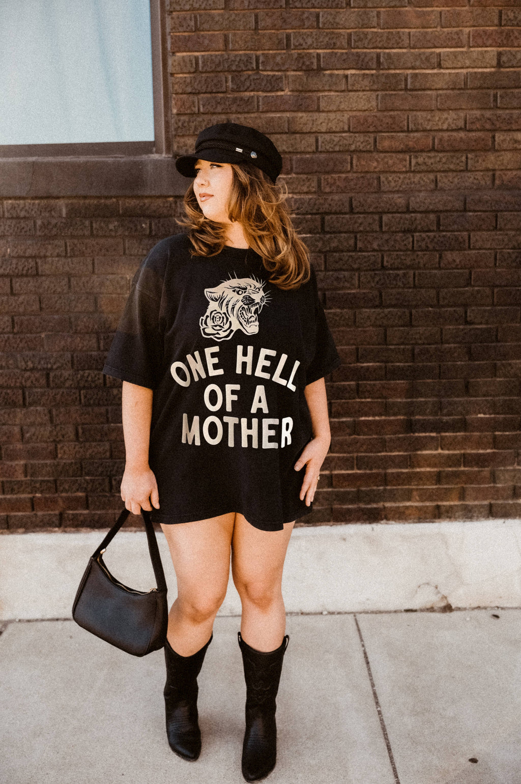 One Hell of A Mother Womens Graphic Black - Adult & Kids T-Shirts, Sweatshirts & Hoodies apparel design preview 1