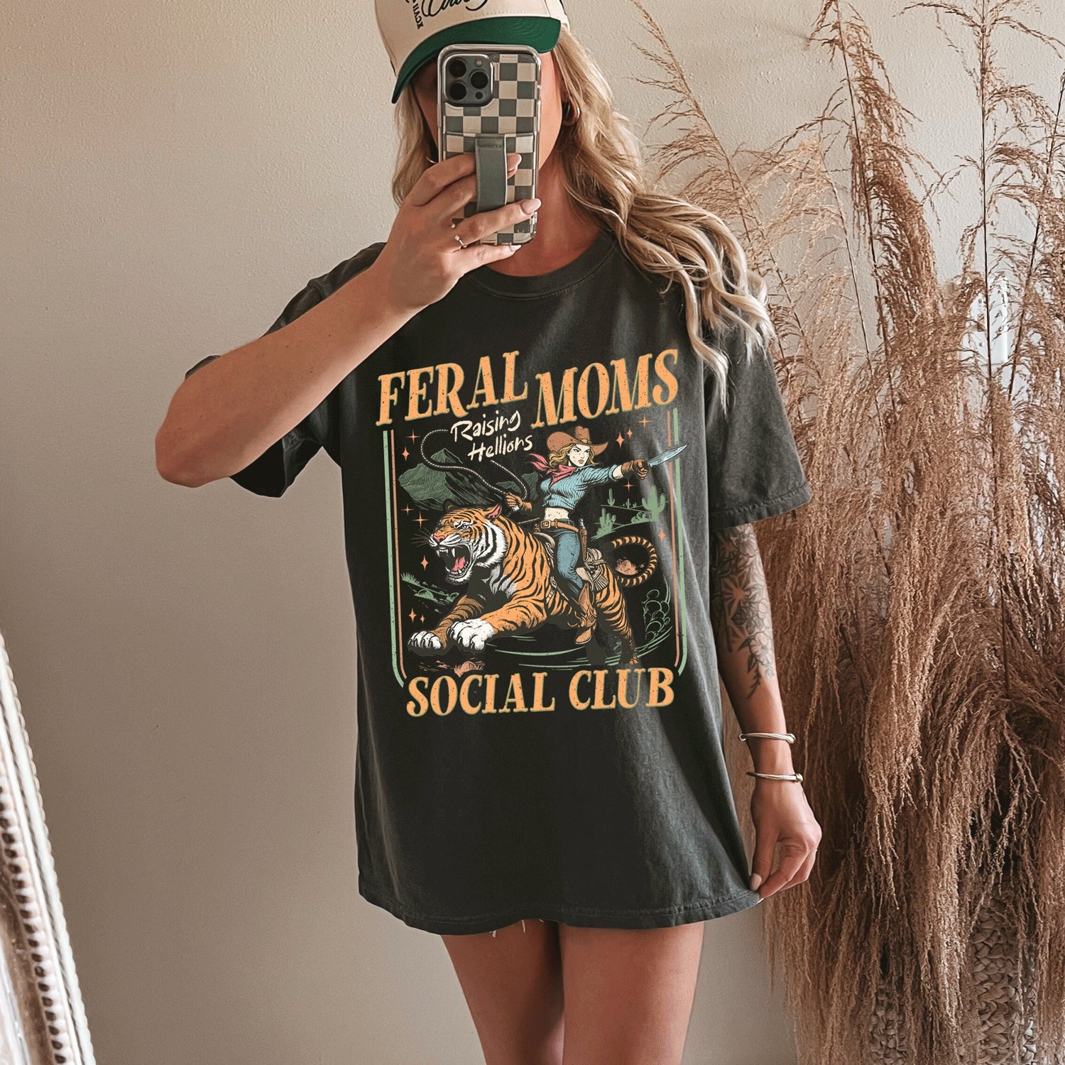 Feral Moms Social Club - Adult & Kids T-Shirts, Sweatshirts & Hoodies apparel design preview 1