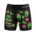 Zombies Eat Brains You're Safe Boxer Briefs - Adult & Kids T-Shirts, Sweatshirts & Hoodies apparel design preview 1