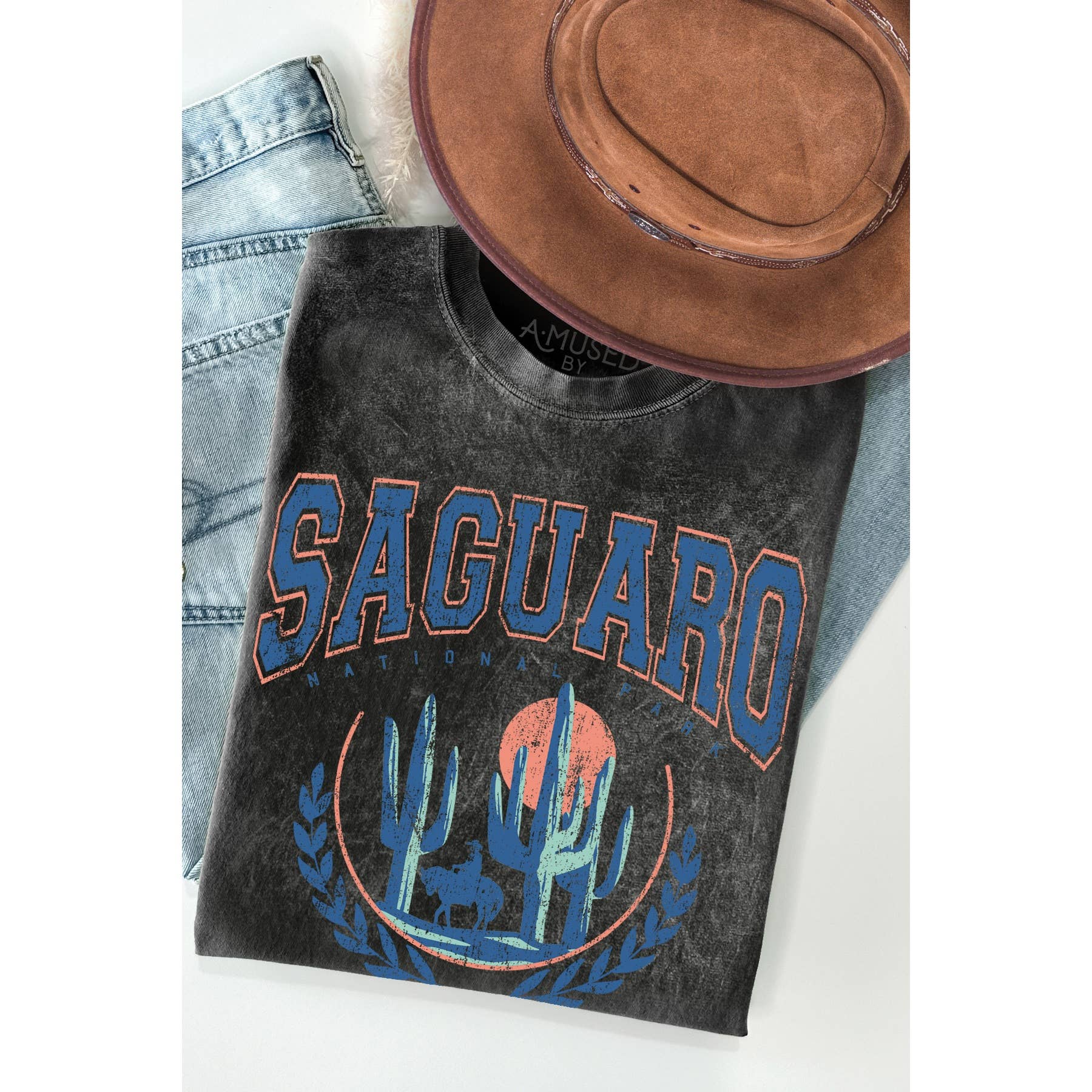 Saguaro Arizona Mineral Wash - Adult & Kids T-Shirts, Sweatshirts & Hoodies apparel design preview 1