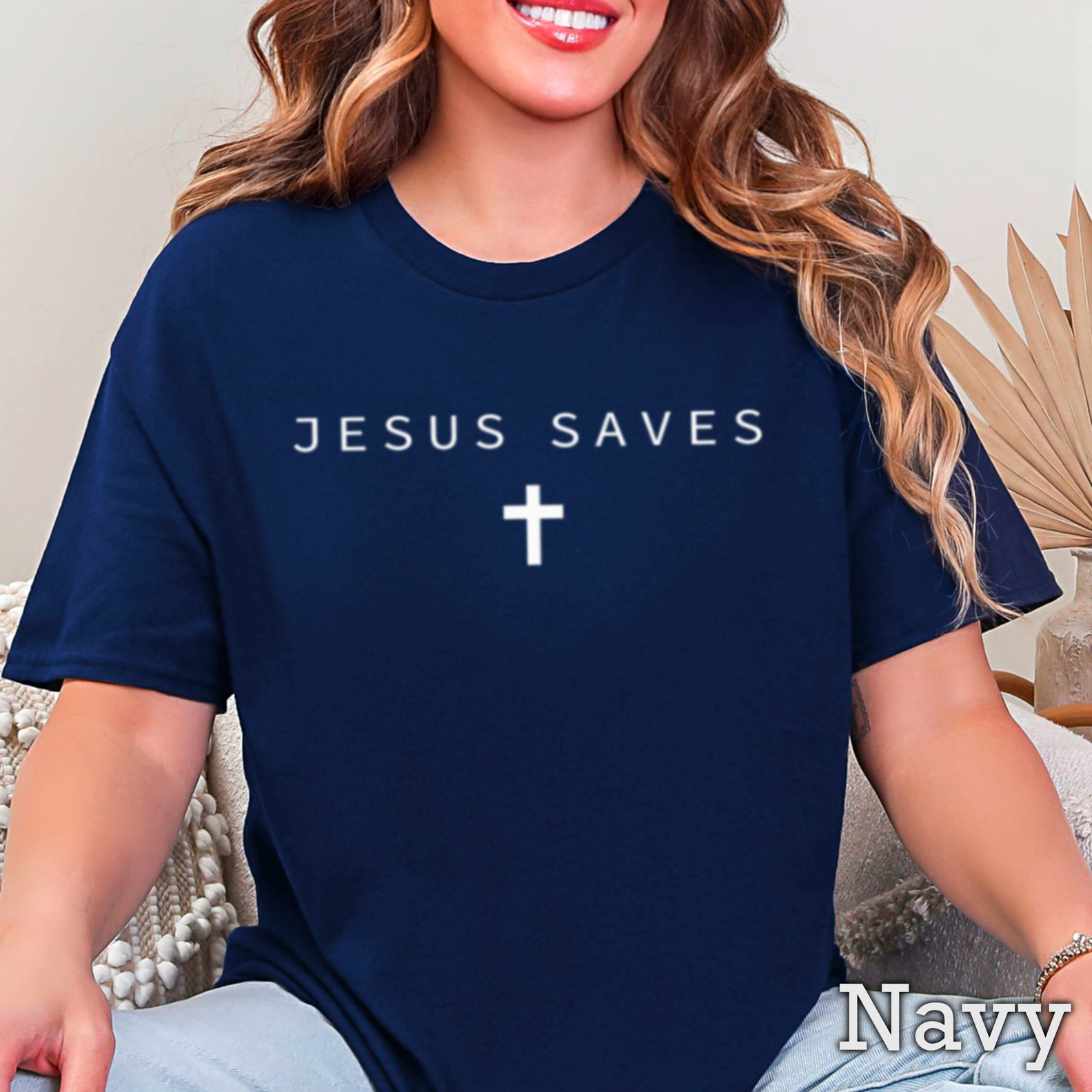 Jesus Saves Christian Graphic Gildan - Adult & Kids T-Shirts, Sweatshirts & Hoodies apparel design preview 1
