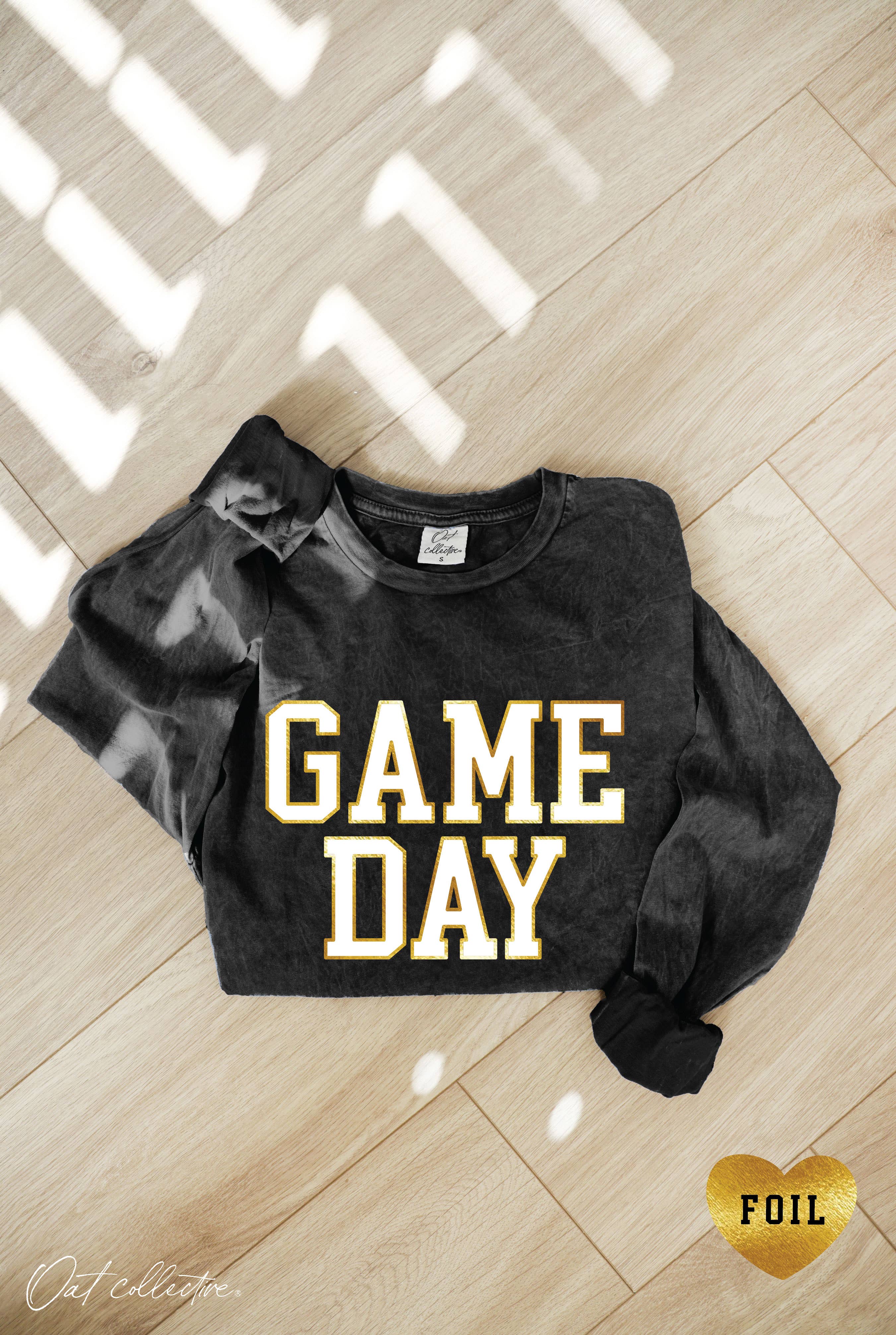 Game Day Foil Mineral Washed Graphic - Adult & Kids T-Shirts, Sweatshirts & Hoodies apparel design preview 1