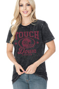Women Football Graphic Print Mineral Wash Top - Adult & Kids T-Shirts, Sweatshirts & Hoodies apparel design preview 1