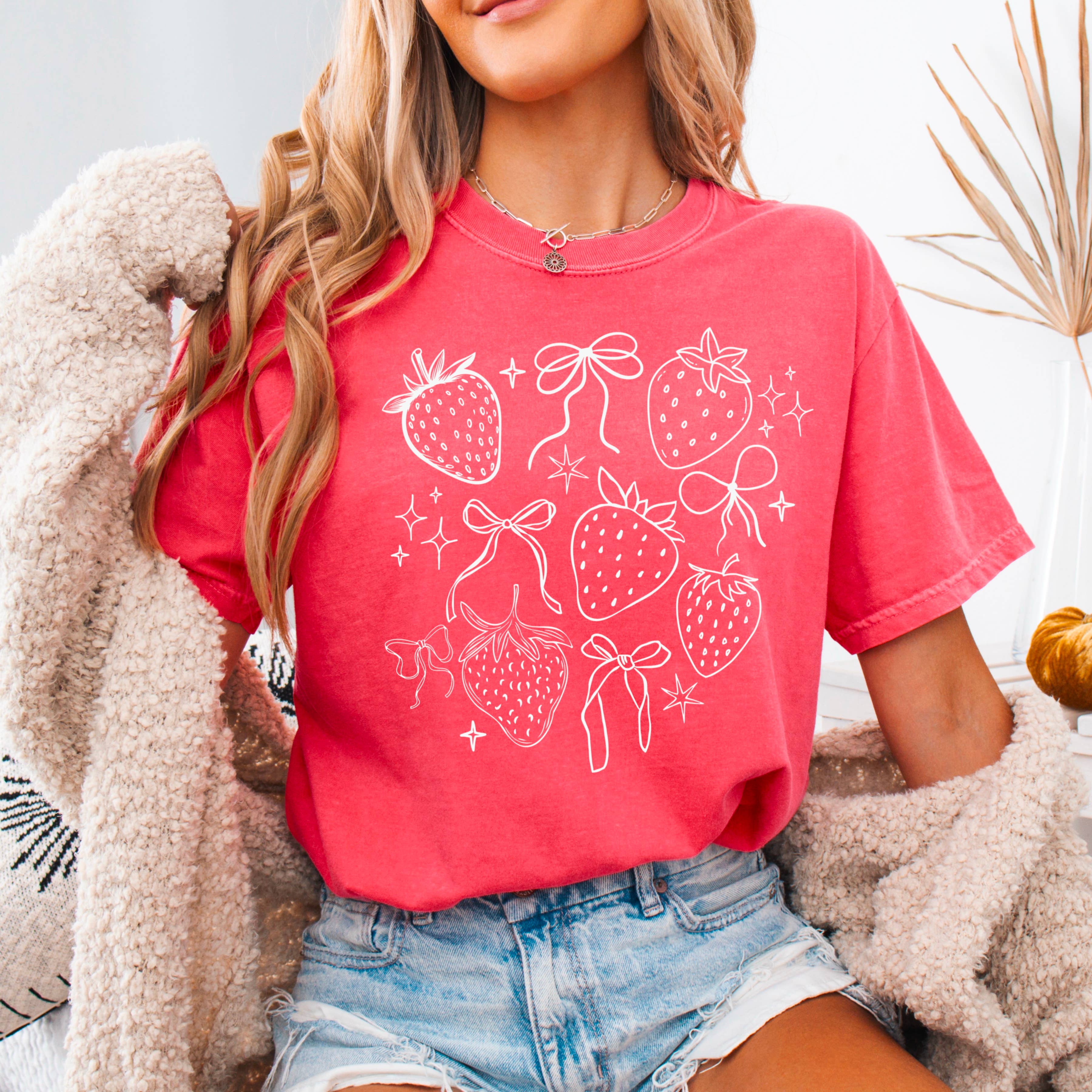 Strawberry Graphic Summer 2025 Comfort Colors - Adult & Kids T-Shirts, Sweatshirts & Hoodies apparel design preview 1