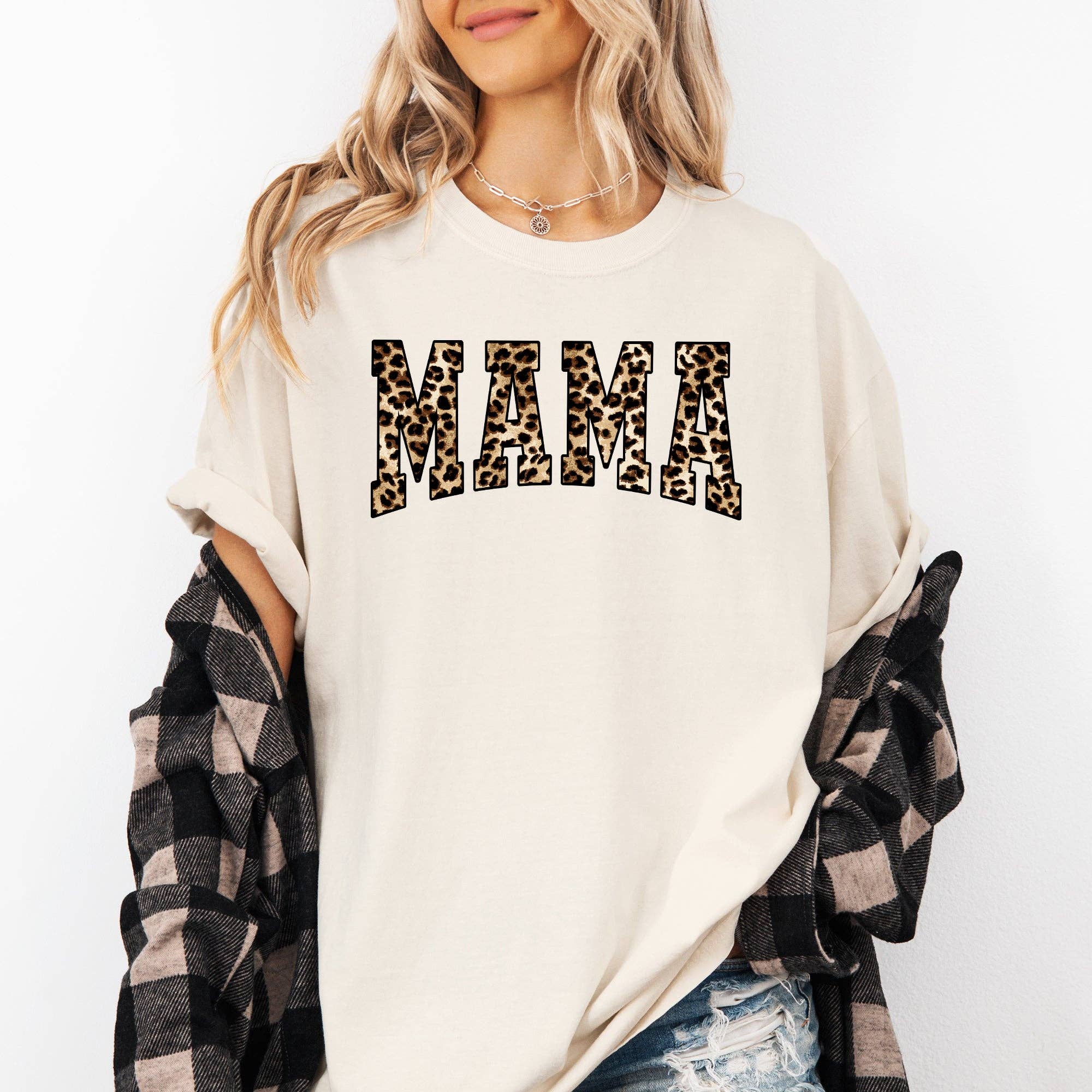 Mama, Leopard Print, Retro Animal Mother's Day - Adult & Kids T-Shirts, Sweatshirts & Hoodies apparel design preview 1