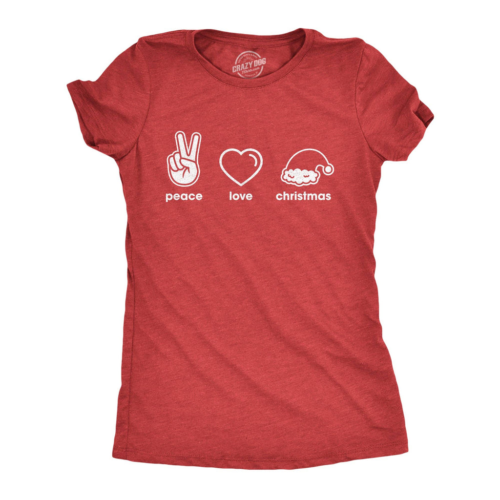 Peace Love Christmas Women's - Adult & Kids T-Shirts, Sweatshirts & Hoodies apparel design preview 1