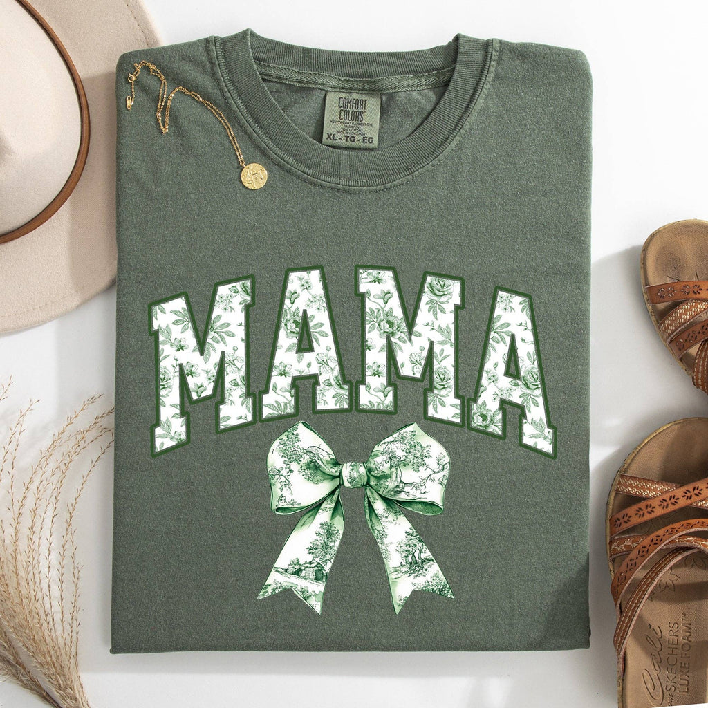 Mama, Chinoiserie, Coquette, Bow, St Patrick's Day - Adult & Kids T-Shirts, Sweatshirts & Hoodies apparel design preview 1